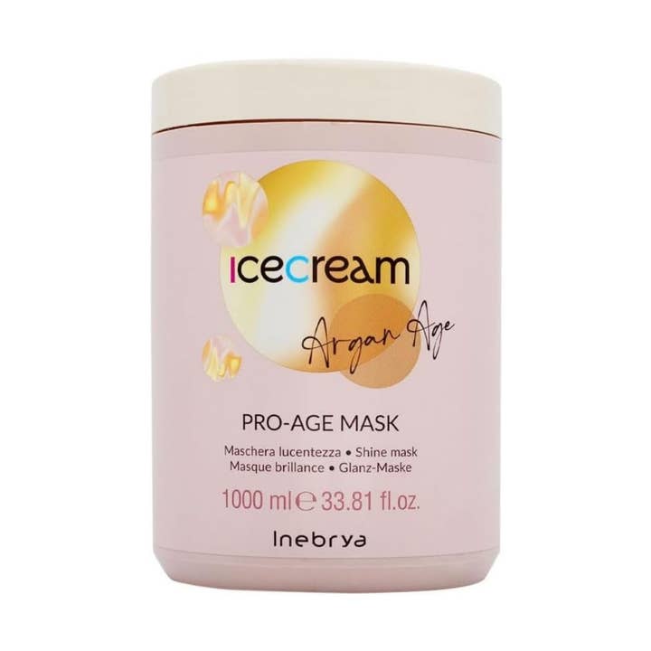 Masque Pro Âge Argan Ice Cream Inebrya - Masque Brillance 1000ml pour la vente par Hair Industry Australia