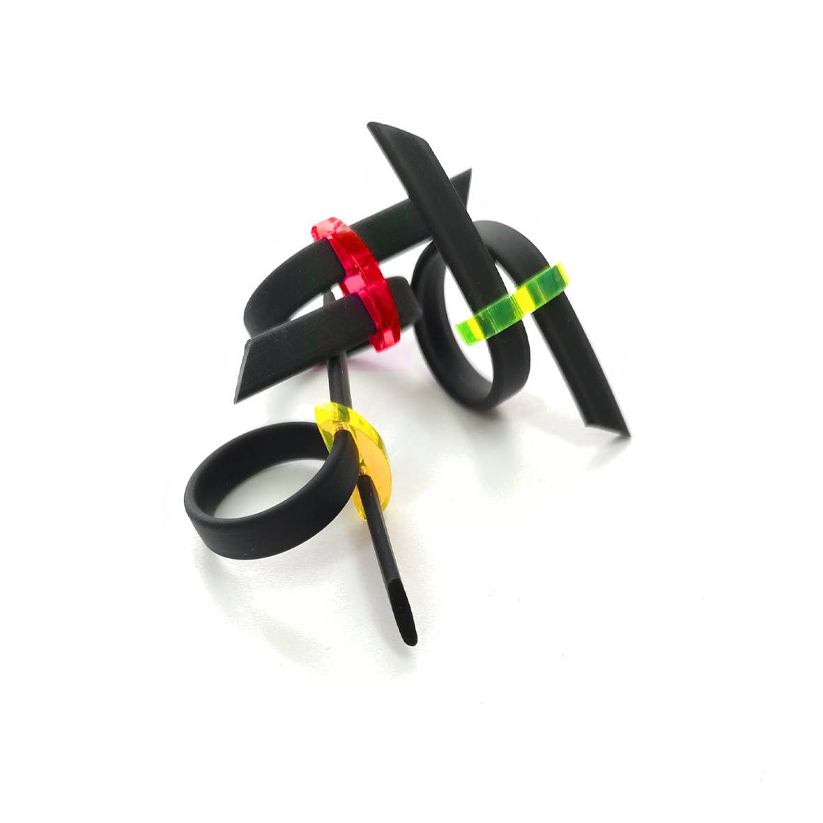 ALEX+SVET – wholesale Band/Stackad Ring – EPHEZE°TRIO - Set med 3 justerbara gummiringar ESSENTIALS4