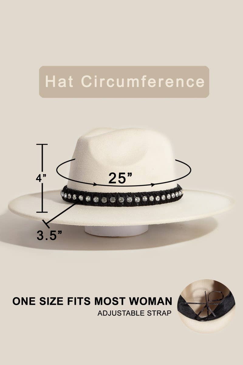 Anarchy Street - Wholesale Fedora - Women's - Rhinestone Strap Fedora Fashion Hat4