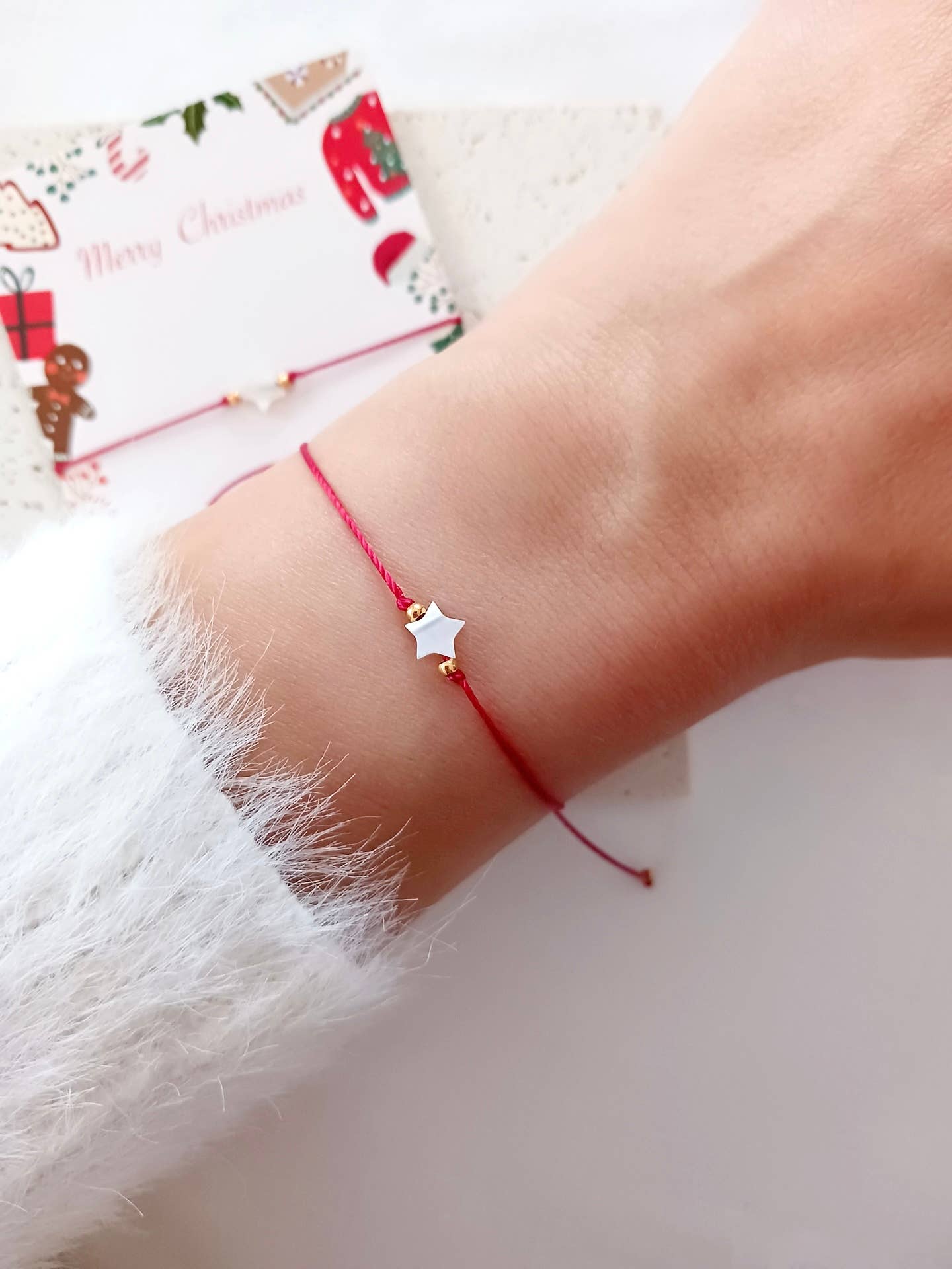 QUEENHANDMADES - Vente Bracelets à breloques/pendentifs - Bracelet étoile en nacre0