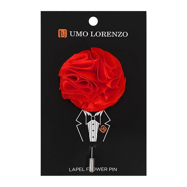 Selini New York - Wholesale Lapel Pin/Button - Solid Bouquet Piped Flower Lapel Pins12