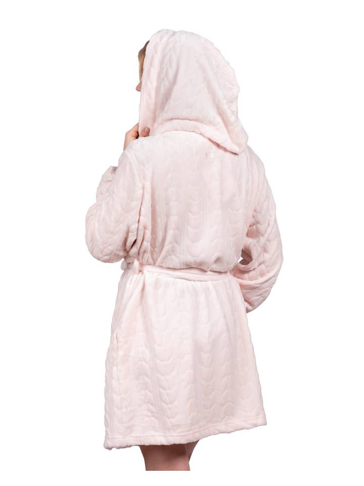LATTELOVE by Coffee Shoppe - Wholesale Robe - Women's - Coffee Shoppe Cozy Textured Plush Robe