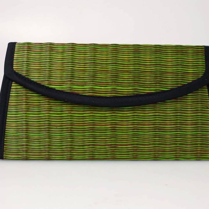 Baskets of Cambodia - Wholesale Clutch Bag - Women's - La Pria Clutch Bag W/ Braided Strap5