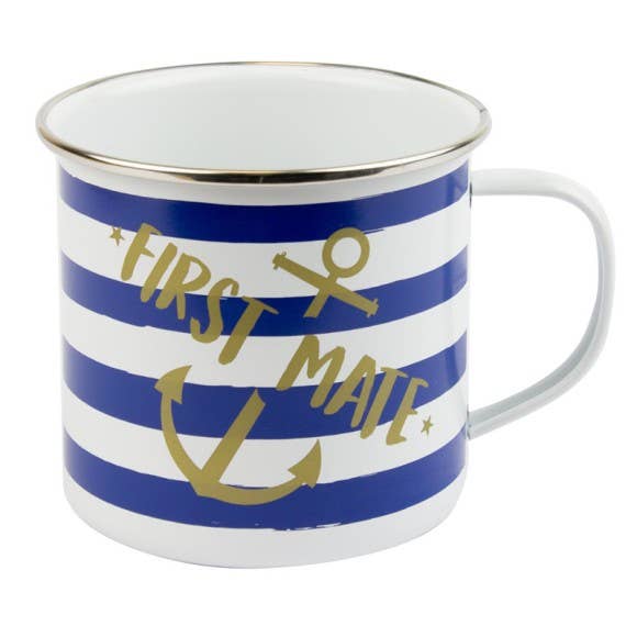 Nauticalia - Wholesale Coffee Mug - "First Mate" Tin Mug, 530ml