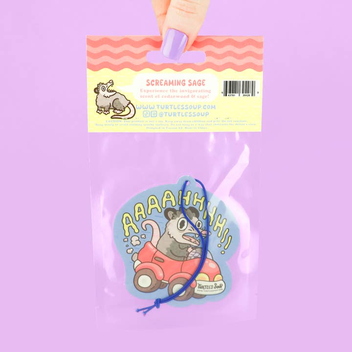 Turtle's Soup - Wholesale Car Freshener - Unisex - Panic Opossum Car Vehicle Scented Air Freshener