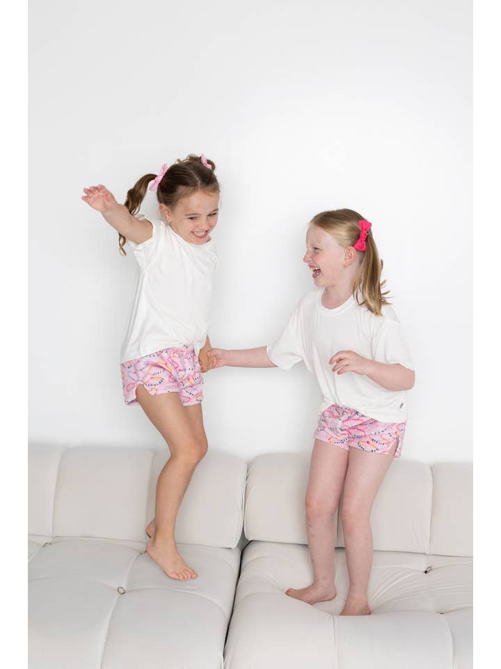 Macaron + Me - Wholesale Loungeshorts - Kinderen - Pluche Shorts - VRIENDSCHAP1