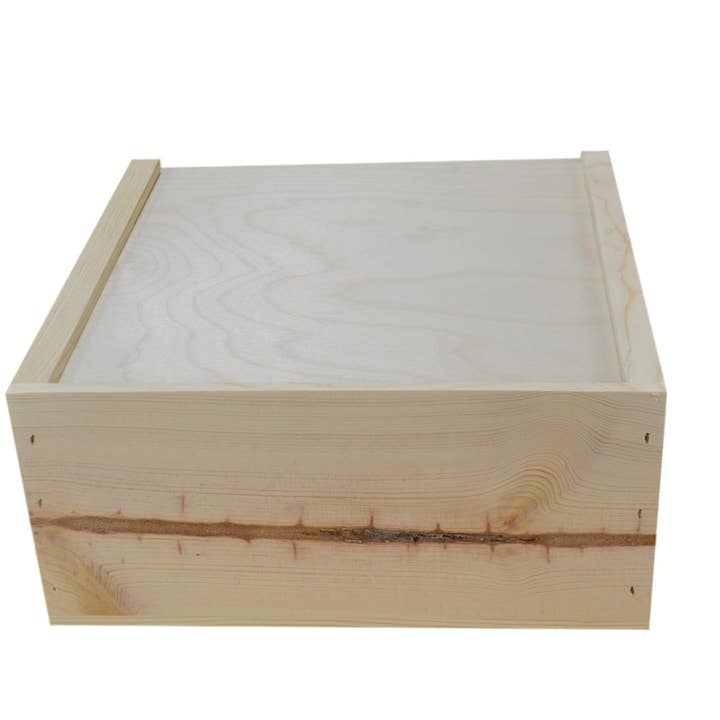 Poole & Sons Inc. - Wholesale Gift Box - Wooden Slide Top Box 12x12x6 (Bulk)