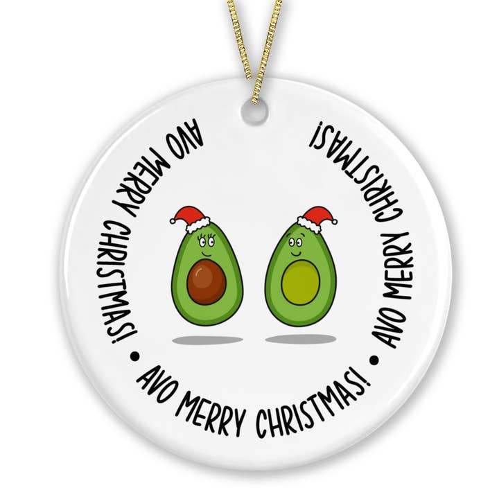 Boule de Noël en céramique Avocado pour la vente par TeePee Creations