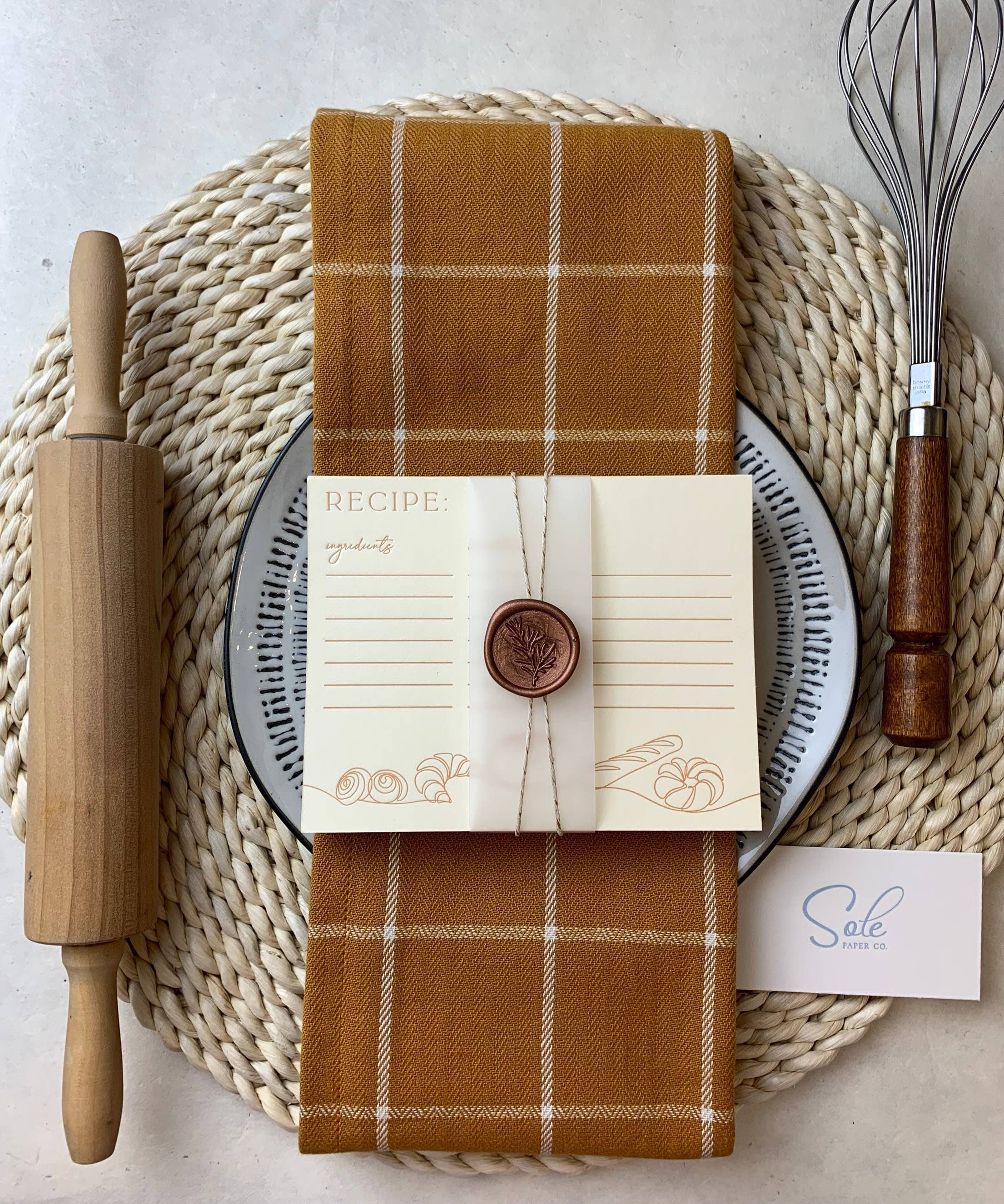 Sole Paper Co., LLC - Wholesale Recipe Card - Baked Goods Recipe Card1