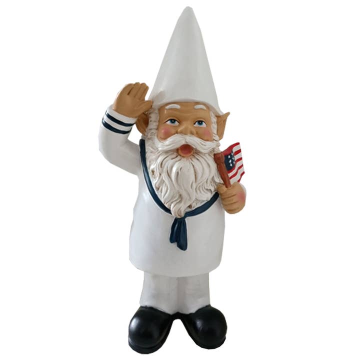 Santa’s Workshop Inc. - Wholesale Decorative Figurine - 12" Resin Navy Gnome