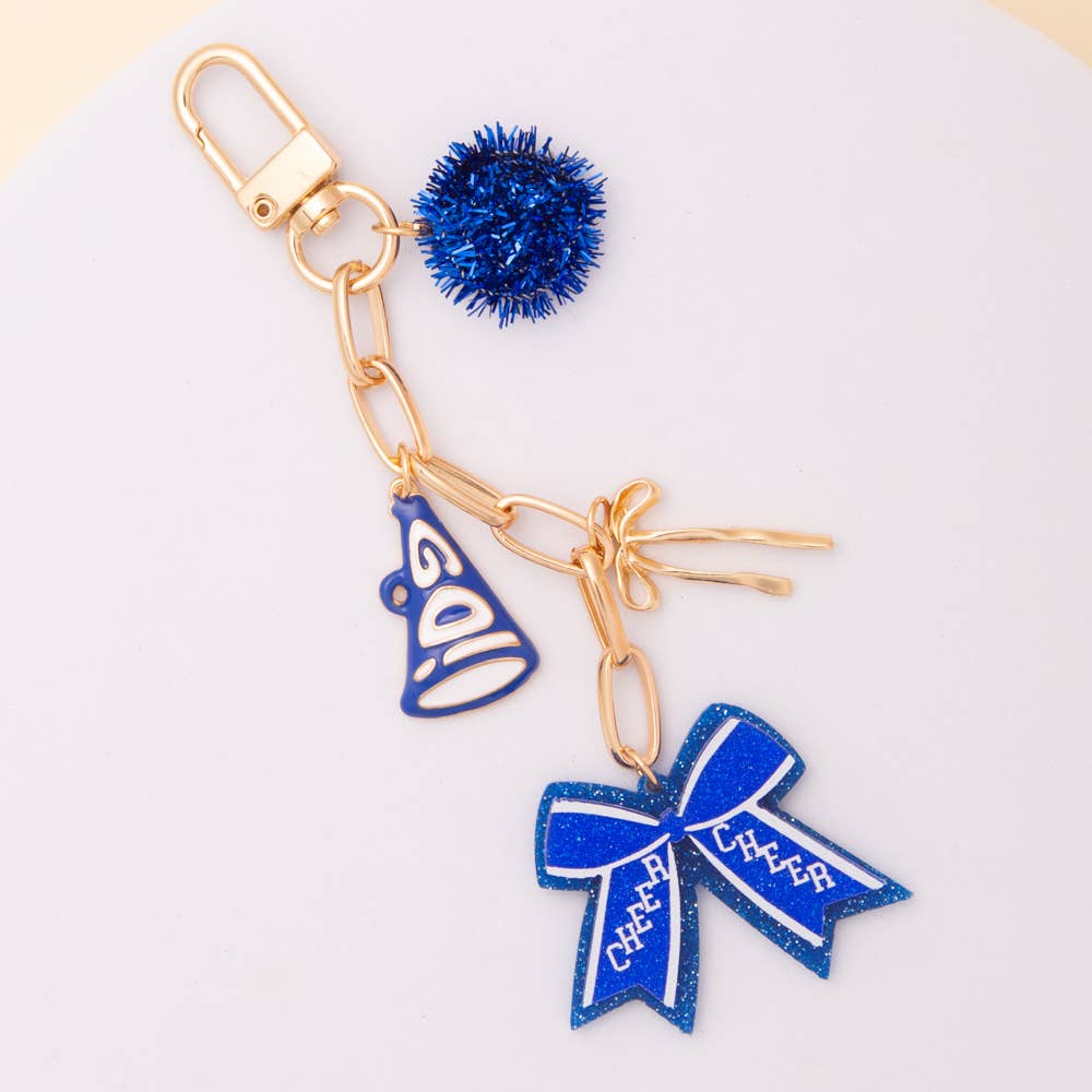 SP Sophia Collection - Wholesale Keychain - Women's - Bag Charm Keychain with Pom Pom and Bow6