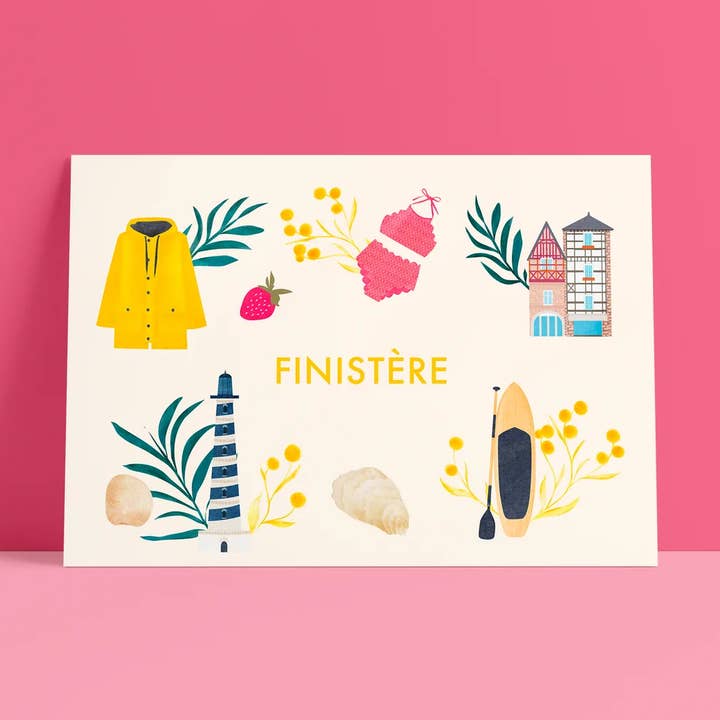 A4-affisch - Finistère för wholesale av Rennes à coup de coeur