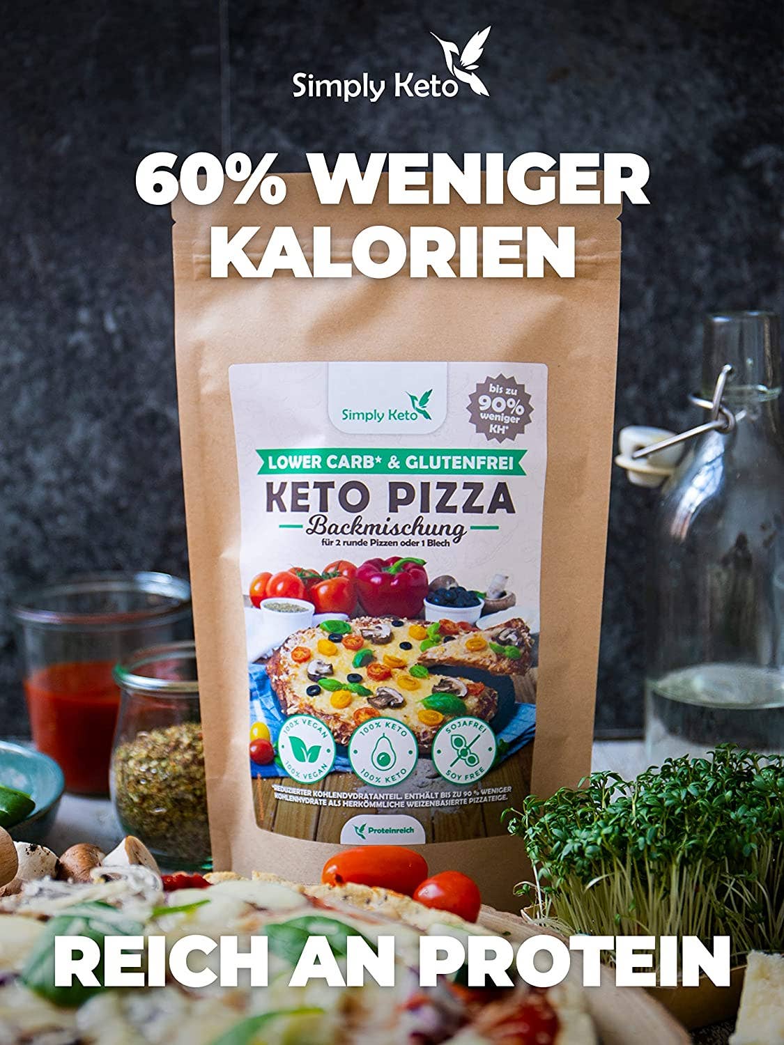 Simply Keto - Vendita all'ingrosso Preparati per pane - Mix per pizza keto a basso contenuto di carboidrati3