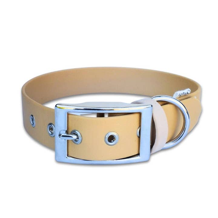 Biscoito, coleira para cão em Biothane feita à mão em França por atacado de Stylidog