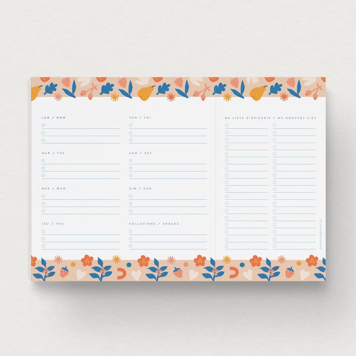 Fruity Meal Planner - Meal Organizer for wholesale by Mimosa Design