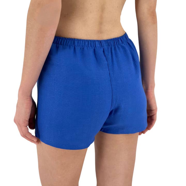 Drengeshorts til kvinder Linned Kongeblå Økologisk Undertøj Nederdel for engroshandel hos DucksnFoxes