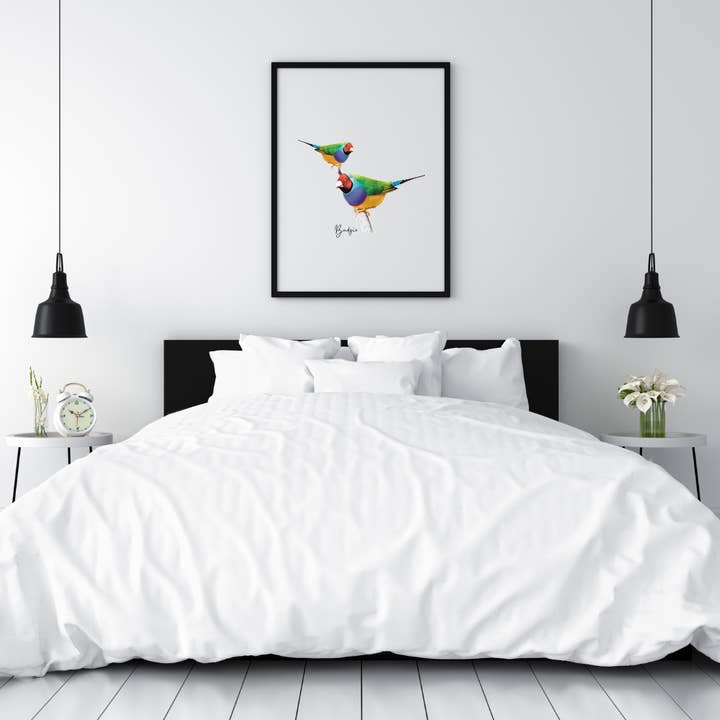 Taylor Hill Scarves & Co - Wholesale Poster - Gouldian Finch Australian Flora and Fauna Poster3