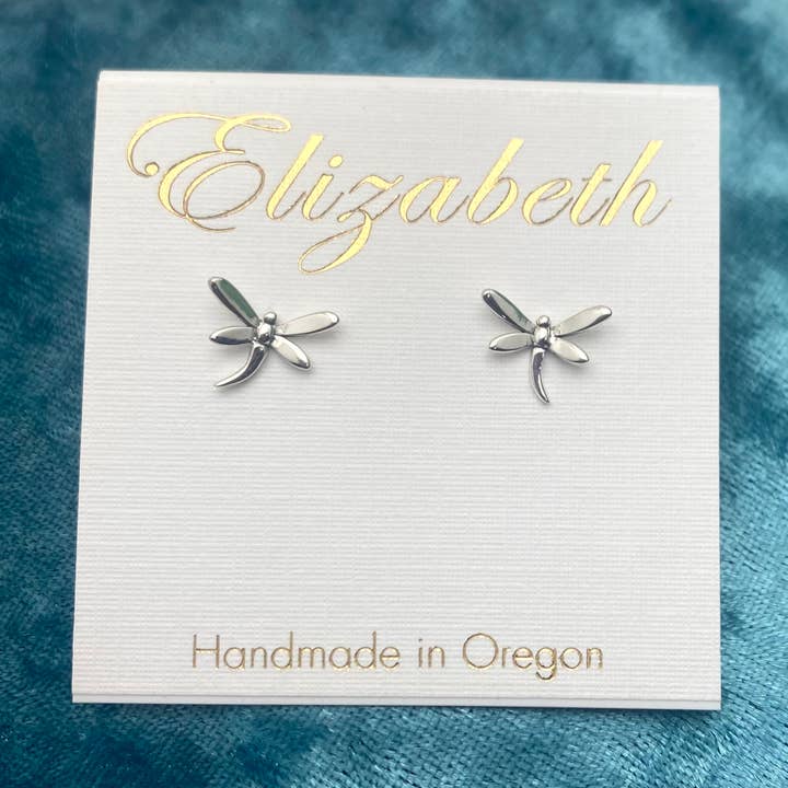 Elizabeth Jewelry – wholesale Solitärörhängen – sterling silver trollslända stud örhänge