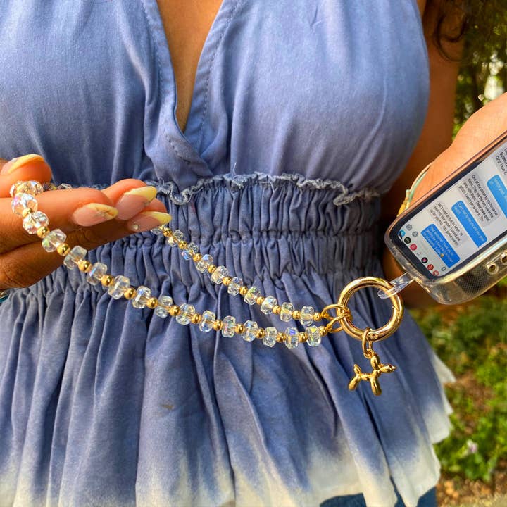 Save The Girls - Wholesale Wristlet - Clip & Go Beaded Wristlet Bedazzled Collection3