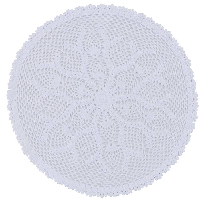 Park Designs – wholesale Placemat – Kadia Round Lace Placemat - White
