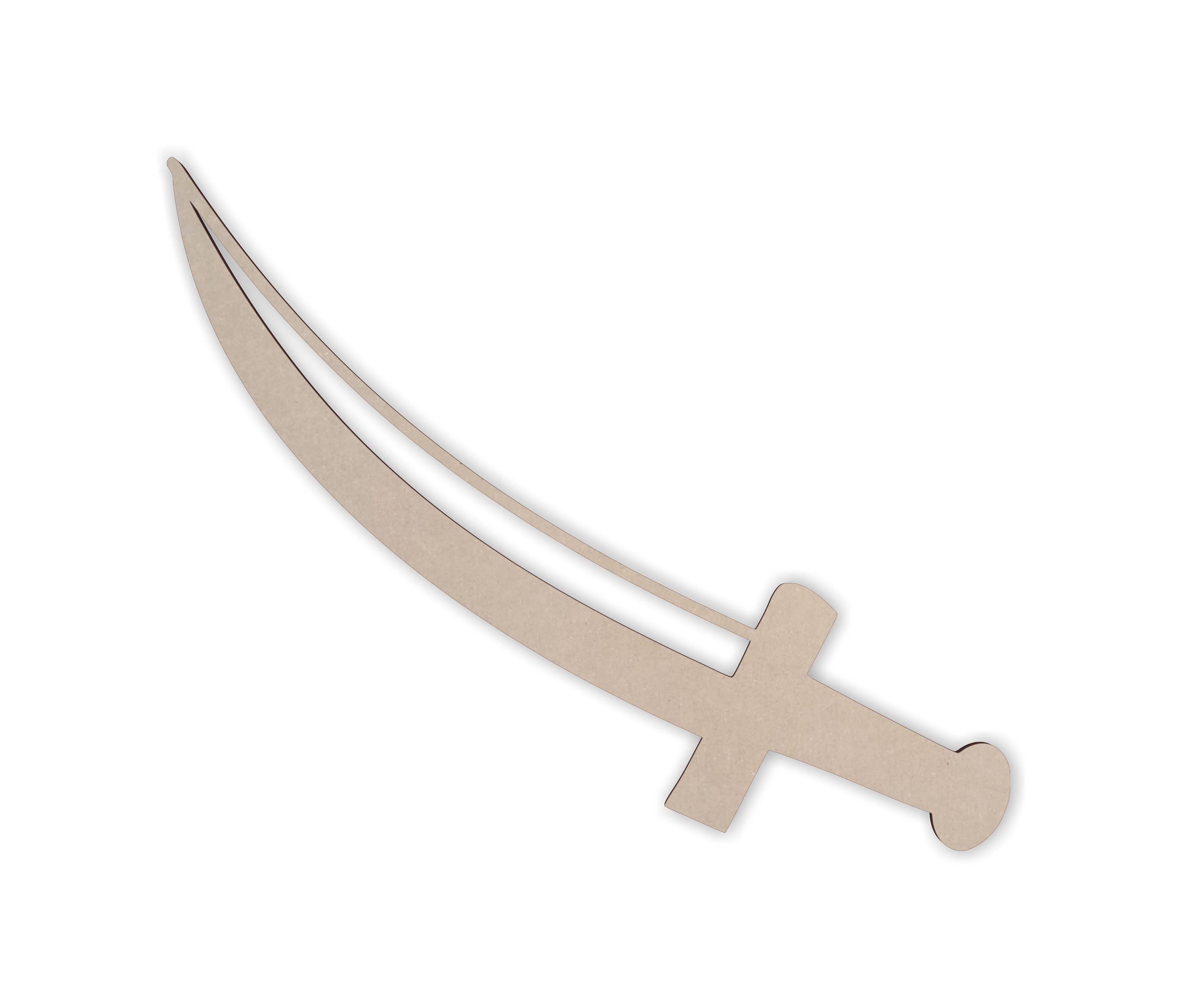 Jess and Jessica - Venta al por mayor Papel pintado 3D - Espada pirata con forma de madera, recorte de madera, arte de pared0