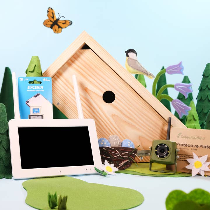 Wireless Side View Bird Box Camera & Screen Complete Pack for wholesale by Green Feathers