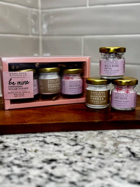 The Sweetheart Trio Finishing Sugar Set for wholesale by Mama Rose Kitchen Co