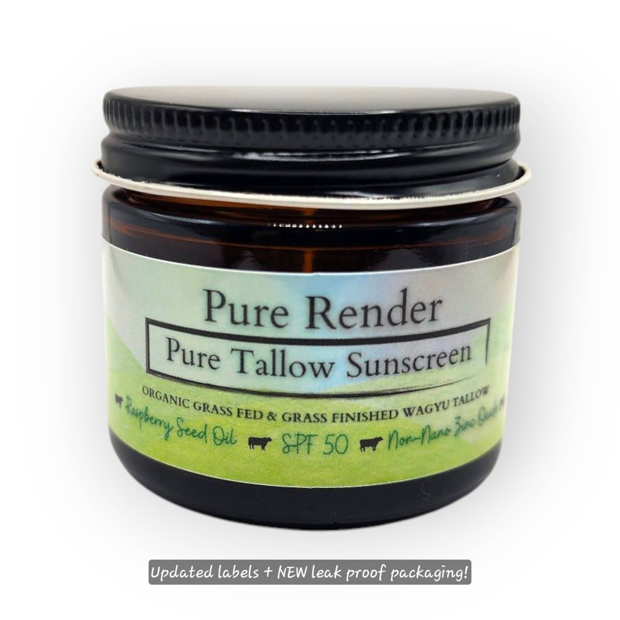 Pure Render Tallow - Wholesale Sunscreen - Tallow Sunscreen SPF 50, Organic Tallow, Grass-fed