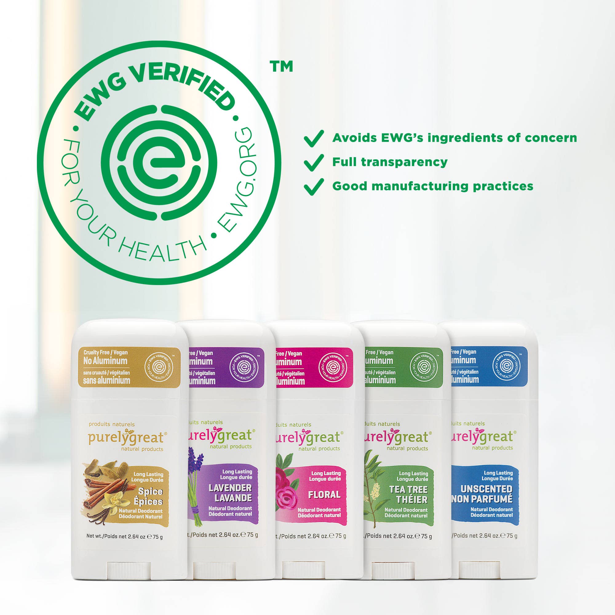 Purelygreat Natural Deodorants - Wholesale Deodorant - Unisex - Purelygreat Stick Deodorant - Tea Tree1