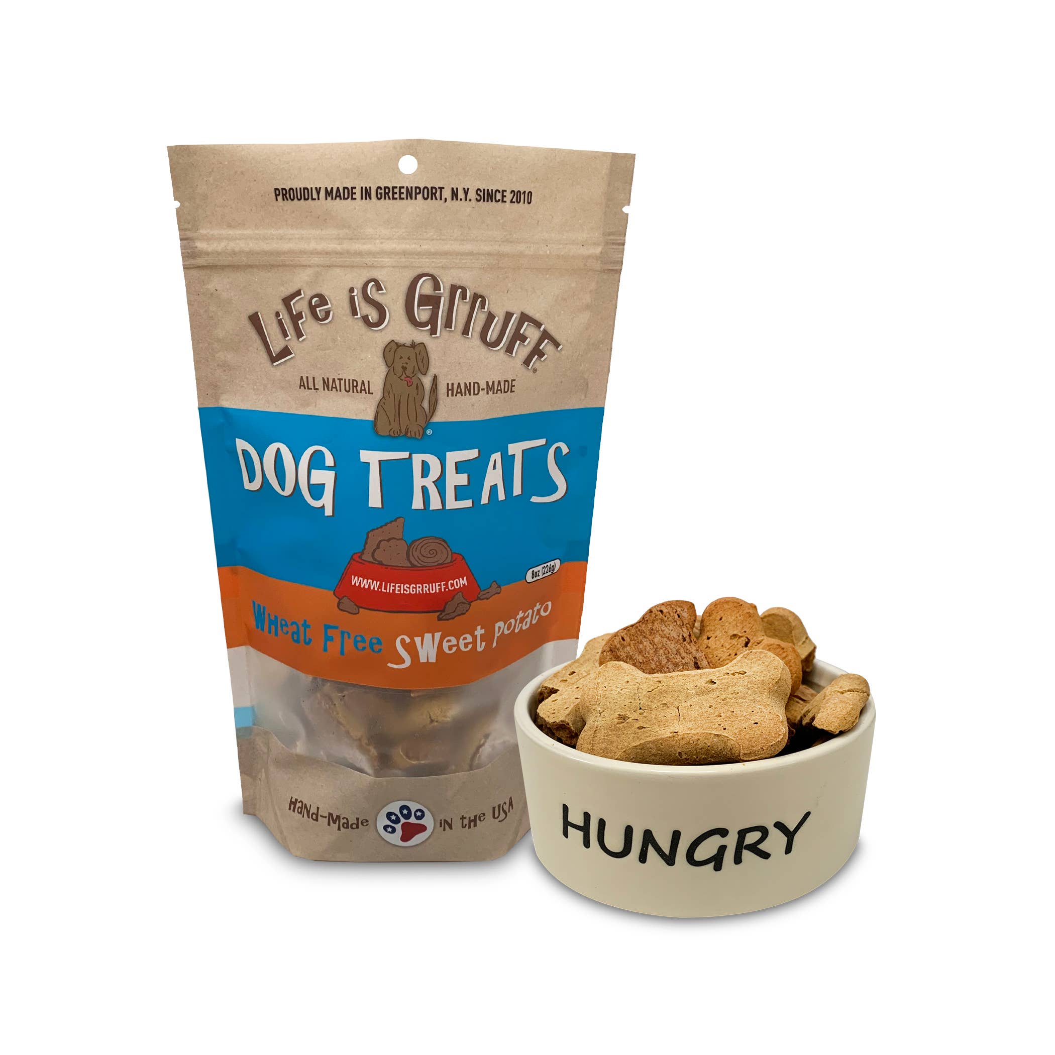Life is Grruff - Wholesale Pet Treats - Dog - 8 oz Wheat Free Sweet Potato All Natural Healthy Dog Treats1