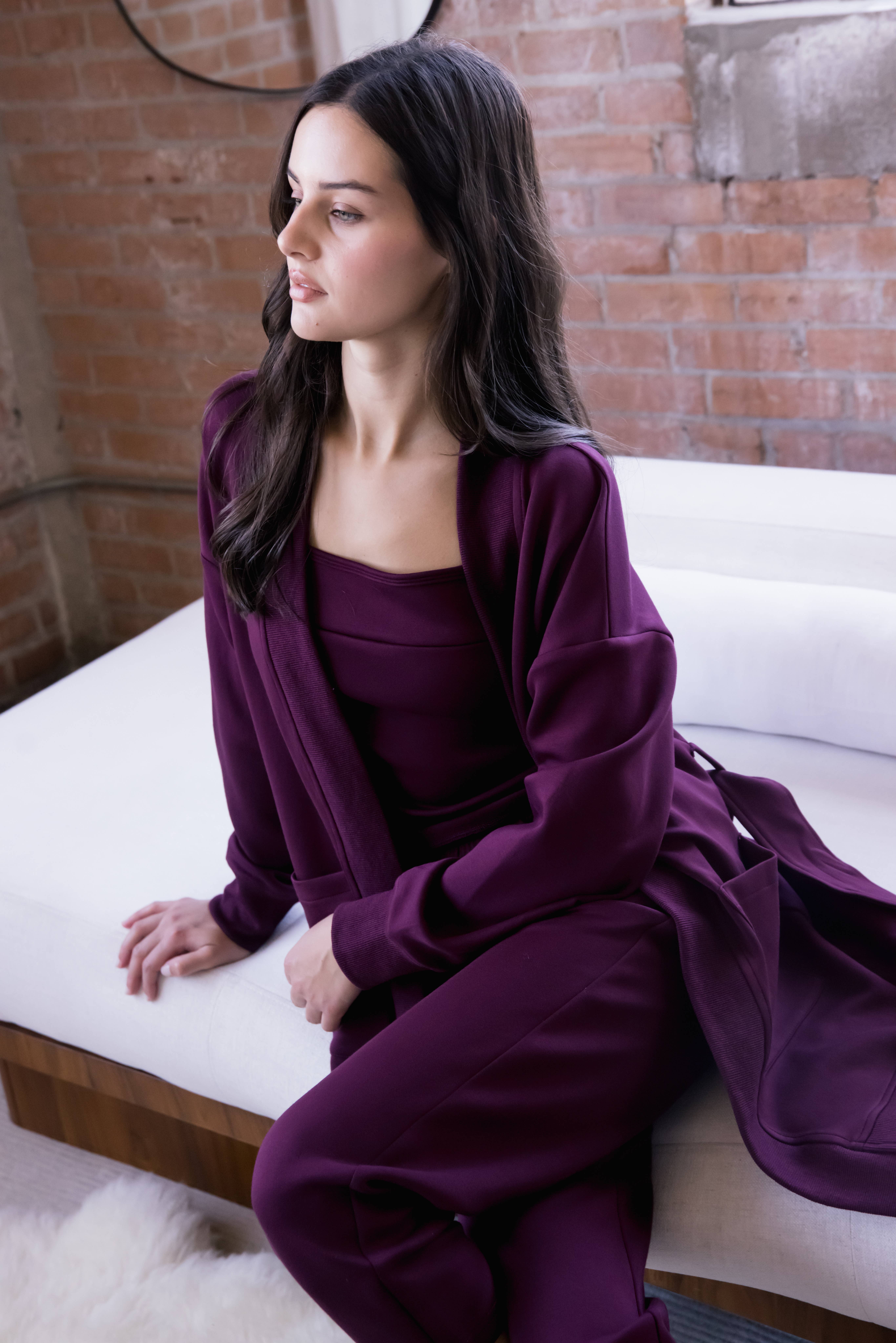 P. CILL - Wholesale Robe - Women's - P. CILL Butter Modal Ribbed Contrast Robe16