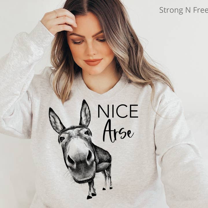 Nice Ass Bathroom Nice Arse Sweatshirt, Funny Bathroom Wall for wholesale by STRONG N FREE CDN