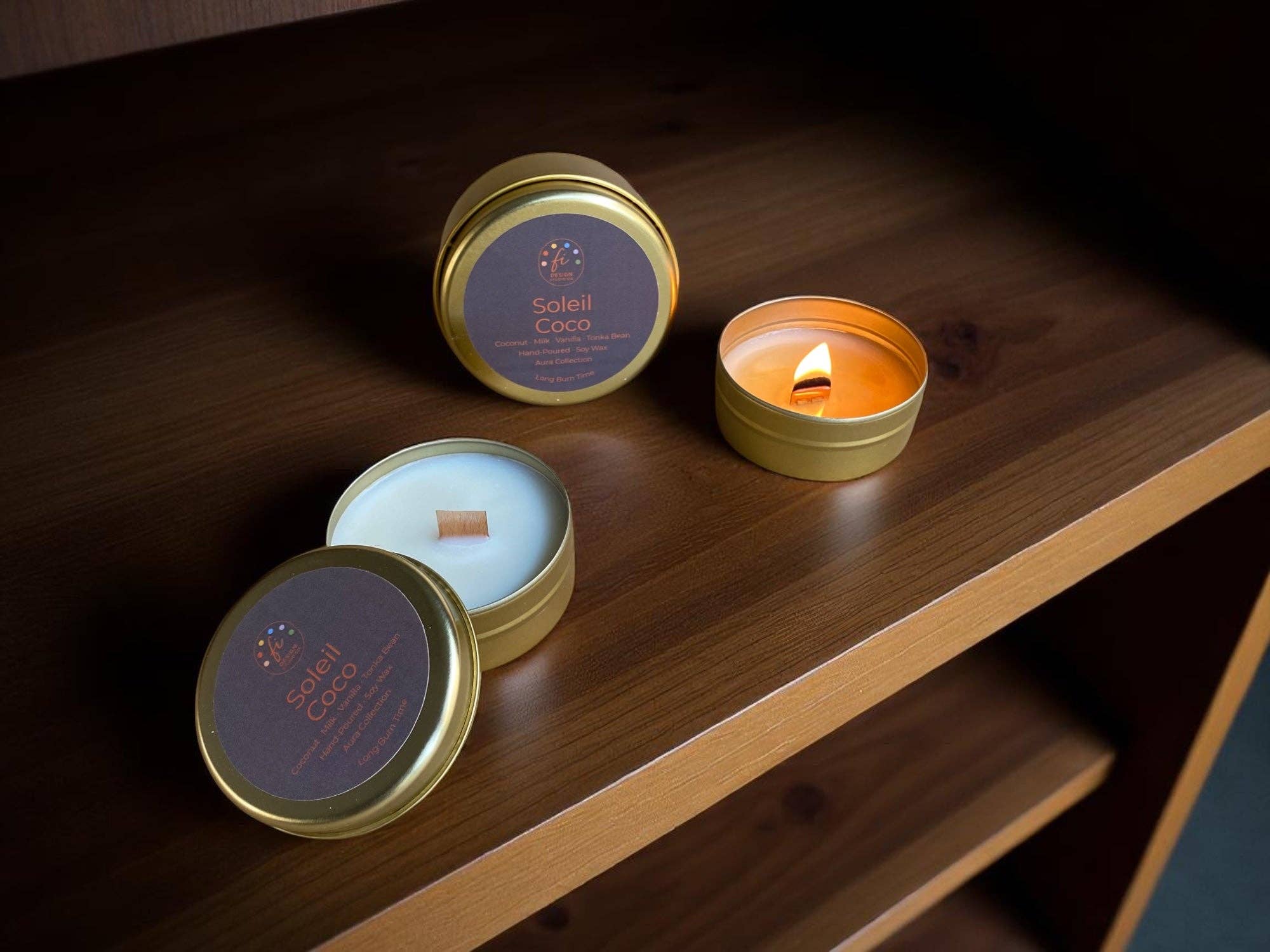 Kupkup HB. - Fi Design Studio Co. - Wholesale Jar/Filled Candle - Aura Collection | Soleil Coco Scented Soy Wax Candle7