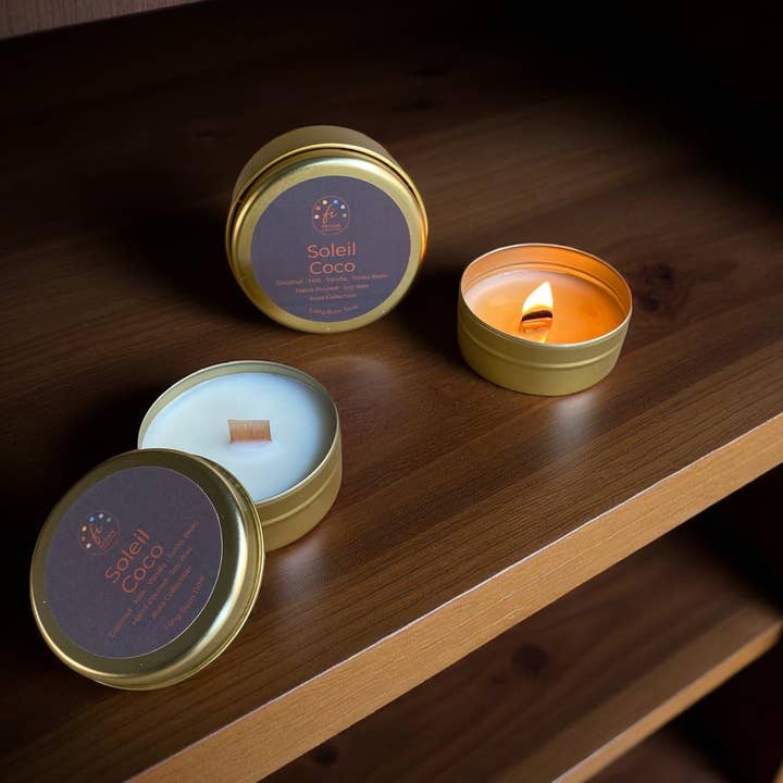 Kupkup HB. - Fi Design Studio Co. - Wholesale Jar/Filled Candle - Aura Collection | Soleil Coco Scented Soy Wax Candle7