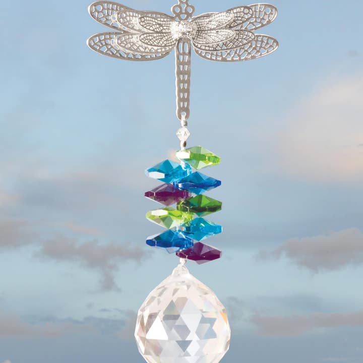 Kit de Enfeite Apanhador de Sol de Cristal - BA016 Libélula por atacado de Solid Oak