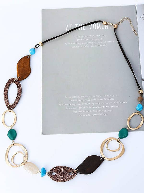 Geometry Acrylic Long Necklace N5378 for wholesale by Ole