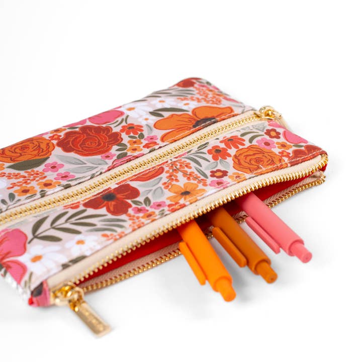 Elyse Breanne Design - Wholesale Pencil Case/Pouch - Rosewood Blooms Pencil Pouch