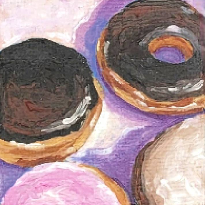Kellie Sansone Creates - Wholesale Painting/Drawing - Mini Donut - Original Acrylic Painting