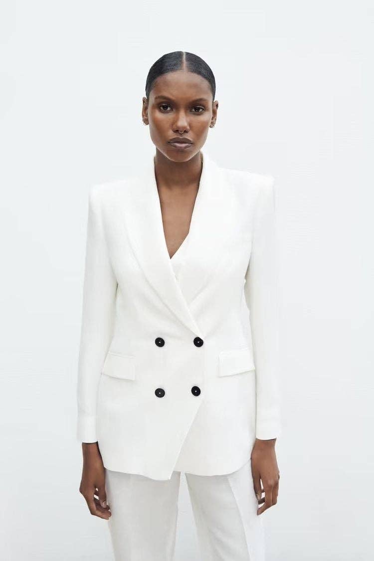 Marayn - Wholesale Suit Set - Women's - Linen Suit Set Blazer Vest and Trousers  Chic Export33