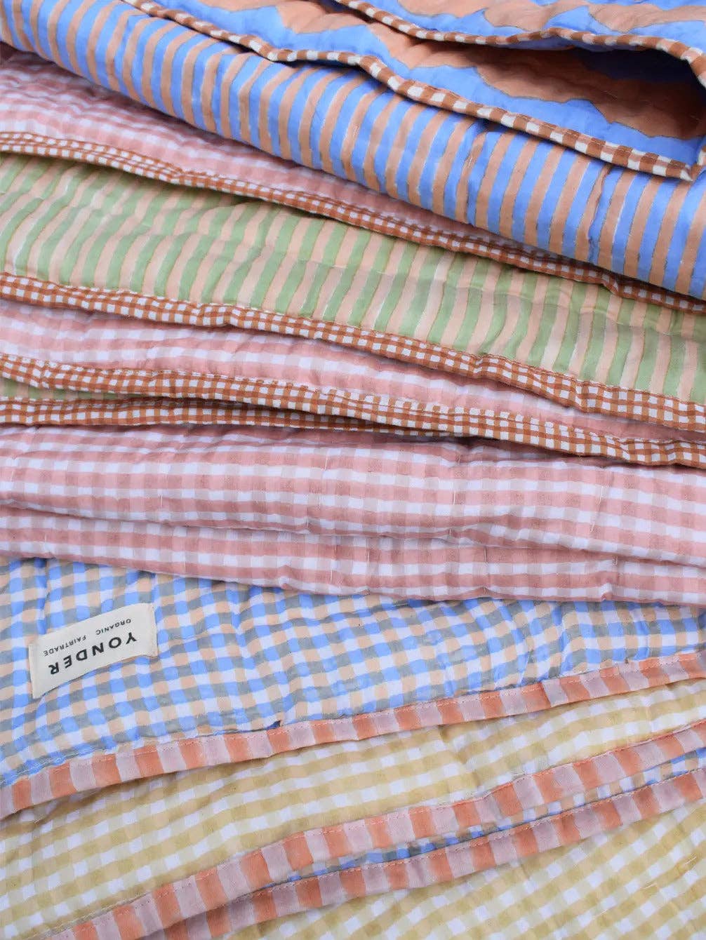 YONDER. – wholesale Quilt – Organic Cotton Quilted Blanket | Candy1