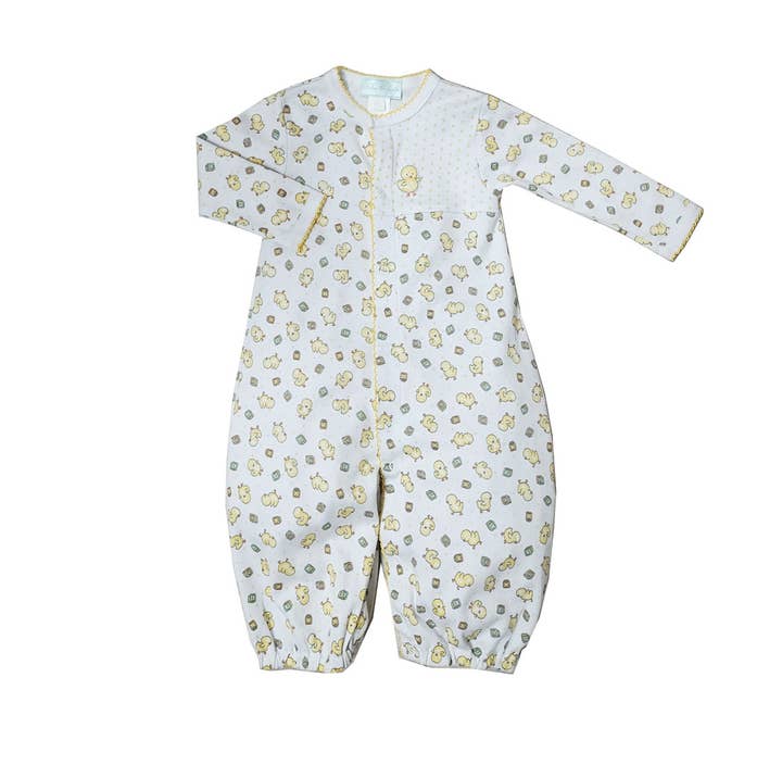 Baby Threads - Wholesale Babygown - Baby - Duckies Print Baby Boy Converter Gown Pima Cotton0