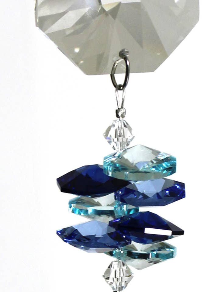 Ocean Double Octagon Strand with Anchor for wholesale by Silver Deer Crystal