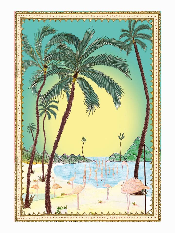 Carte tropicale pour la vente par Wildflower cards