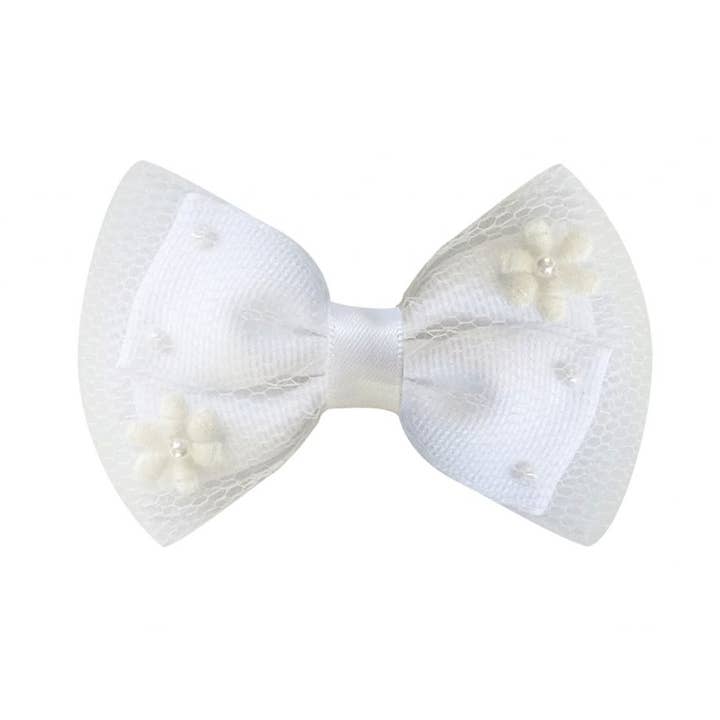 Lazo de red con diseño de flores gemelas para venta al por mayor de JOYHAIR