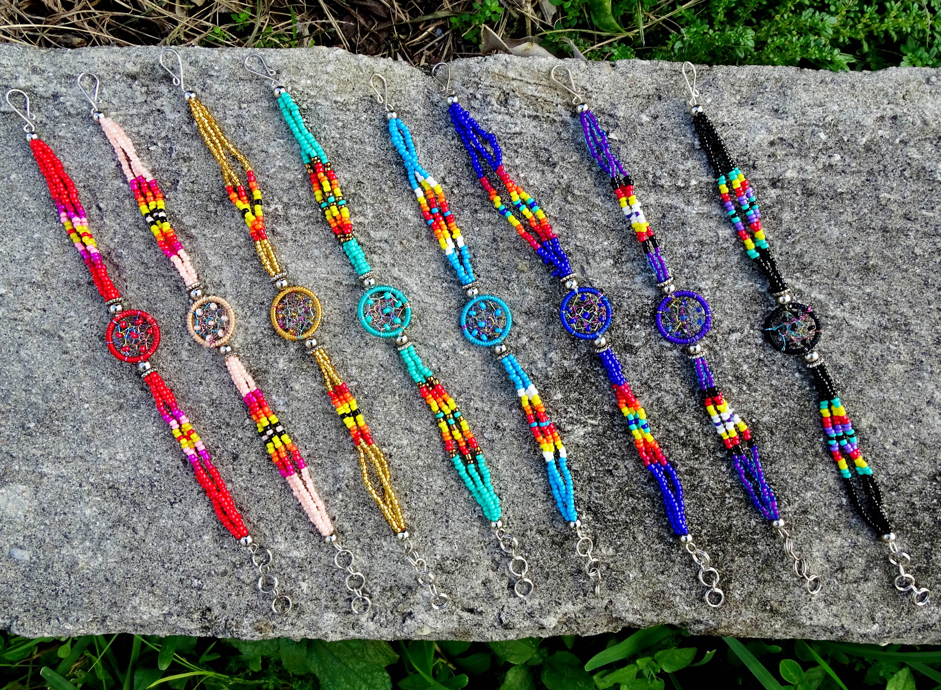 Pichincha - Wholesale Beaded Bracelet - Native Inspired Dream Catcher Beaded Multi Strand Bracelet4