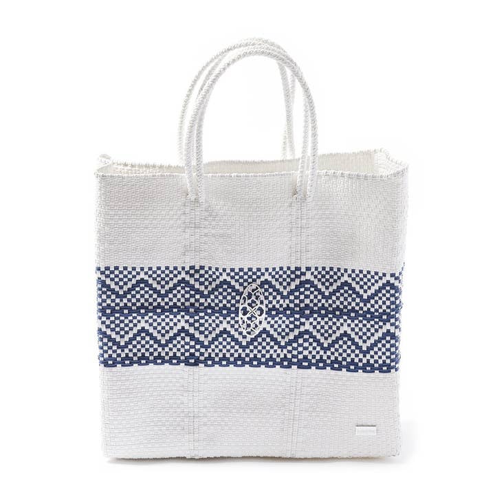 MEDIUM BLUE AZTEC TOTE BAG for wholesale by Lola's Bag by Georgina Herrera