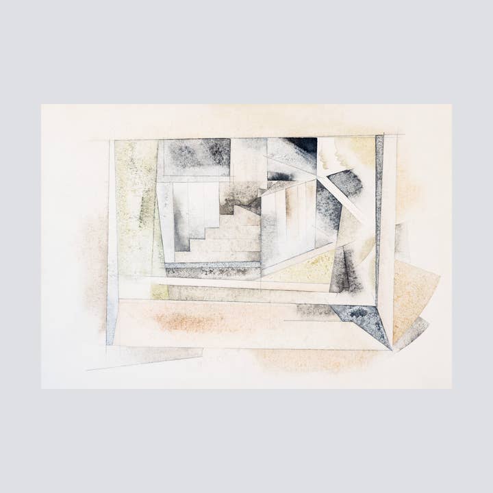 Impression d'art de la cage d'escalier des Bermudes (1917) pour la vente par Milisima Studio