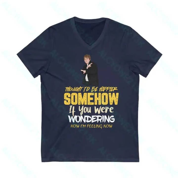 Lewis Capaldi Unisex Jersey Short Sleeve V-Neck Tee for wholesale by Alcyone213k