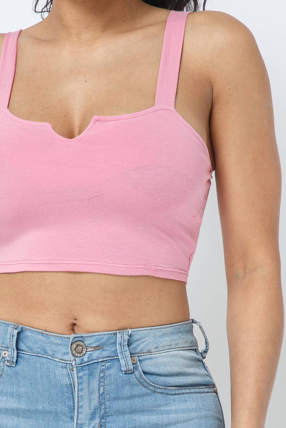 Julia by LoveJ - Wholesale Knit Top - Women's - V Cut Detail Sleeveless Crop Top5