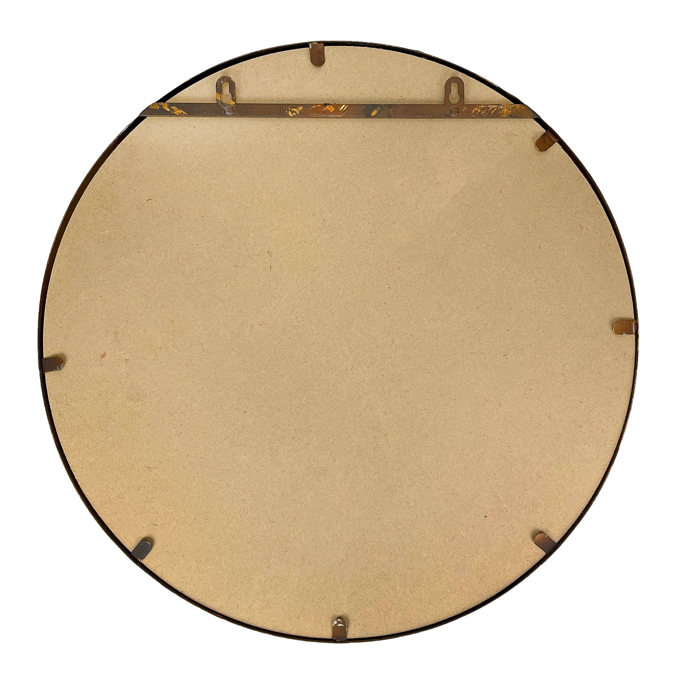 Zeckos - Vente Miroir mural - Miroir mural en forme de sirène au fini bronze — 20 pouces de diamètre4